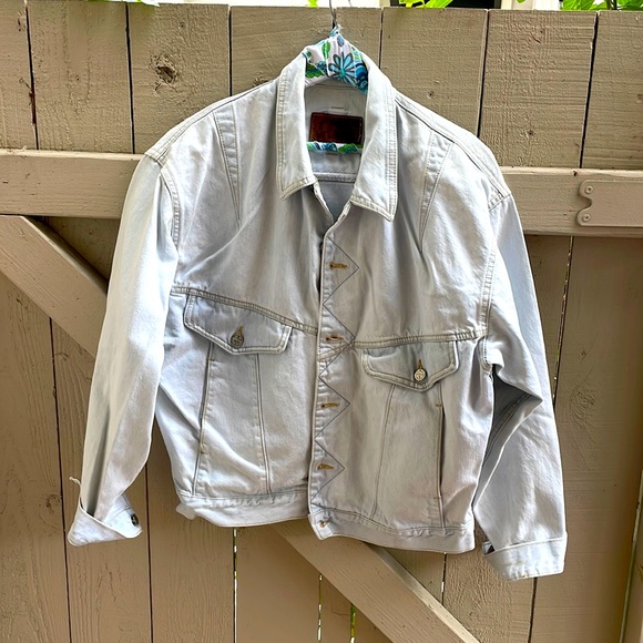 Code bleu vintage denim jean jacket M made in Japan 🇯🇵 roomy - Picture 1 of 6